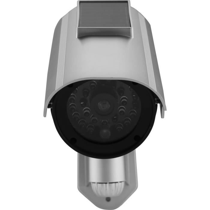 Telecamera fittizia solare - LINK2HOME - Flash rosso, batterie ricaricabili, ABS resistente