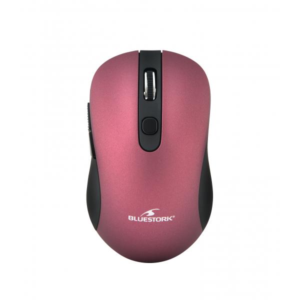 Mouse wireless BLUESTORK - 2,4 Ghz - 6 pulsanti - Prugna metallica