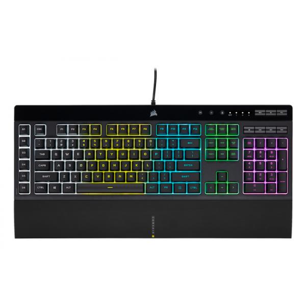 Tastiera da gioco CORSAIR K55 RGB PRO, 5Z RGB, cupola in gomma (CH-9226765-FR)