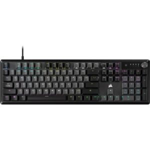 Tastiera da gioco meccanica - CORSAIR - K70 CORE RGB - Interruttori lineari CORSAIR Red - Insonorizzazione - Rotella - Grigia