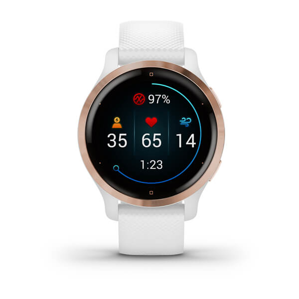 GARMIN Venu 2S - Smartwatch GPS - Oro rosa - Cinturino bianco