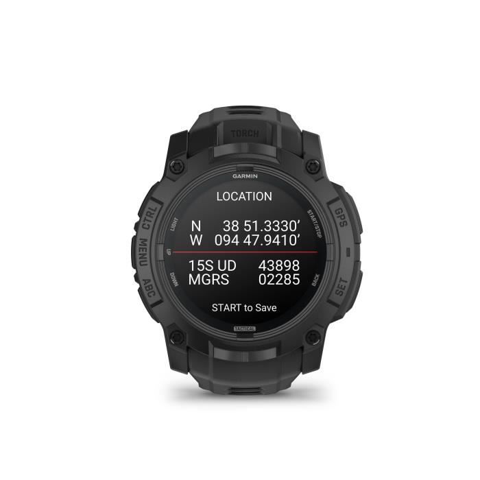 "Garmin Instinct 3 Tactical Edition GPS Smartwatch sportivo - AMOLED - 1,3"" - 50 mm - Nero"