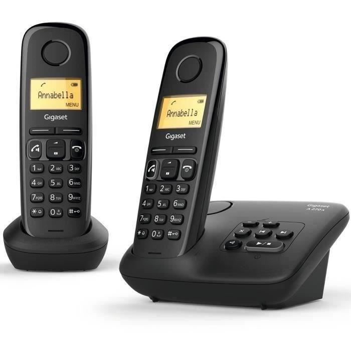 Gigaset A270 A Duo con segreteria telefonica Nero