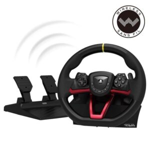 Volante da corsa - HORI - Apex - Wireless - Compatibile con PS5/PS4/PC - Nero e rosso