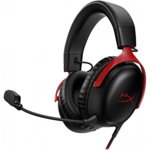 Cuffie da gioco cablate - HyperX Cloud III - per PC e console - Nero/Rosso
