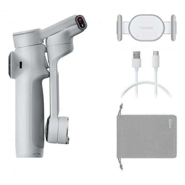 Stabilizzatore pieghevole a 3 assi Insta360 Flow 2 Pro Standard, bianco