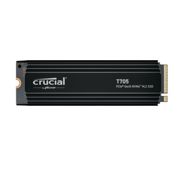 SSD da gioco interno con dissipatore di calore Premium - CRUCIAL - SSD T705 da 2 TB PCIe Gen5 NVMe M.2 (2024) - CT2000T705SSD5