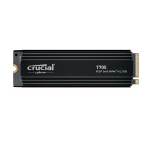 SSD da gioco interno con dissipatore di calore Premium - CRUCIAL - SSD T705 da 1 TB PCIe Gen5 NVMe M.2 (2024) - CT1000T705SSD5