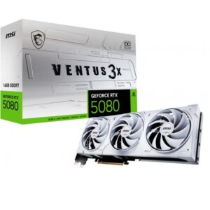 Scheda grafica - MSI - GeForce RTX 5080 Ventus 3X OC Bianco - 16 GB - GDDR7 - PCIe Gen 5