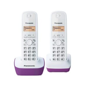 Telefono Panasonic KX-TG1612FRF Duo senza FIl senza segreteria bianca viola