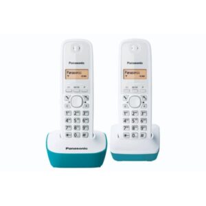Telefono wireless Panasonic KX-TG1612FRC Duo senza segreteria bianca blu