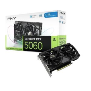 PNY - Scheda grafica - GEFORCE RTX™ 5060 - 8 GB - Overclockata - Doppia ventola - DLSS 4