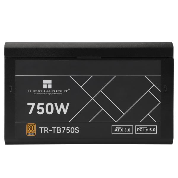 Alimentatore per PC - THERMALRIGHT - TB750S - 750 W - 80+ Bronze - Non modulare - ATX 3.0 - PCI-E Gen5 - Nero