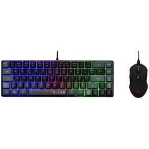 Pacchetto da gioco 2 in 1 - THE G-LAB - COMBO HYDRO - Tastiera e mouse cablati - Nero/Grigio