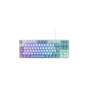 Tastiera da gioco - The G-Lab - KEYZ CAESIUM - RGB - Bianco e grigio - TKL
