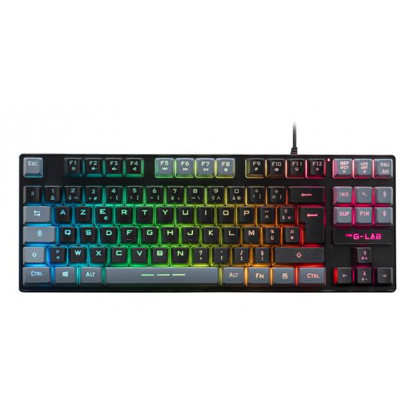 Tastiera da gioco - The G-Lab - KEYZ CAESIUM - RGB - Nero e grigio - TKL