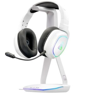 Supporto per cuffia/auricolare - THE G-LAB - K-STAND HYDROGEN - 2 porte USB - Bianco