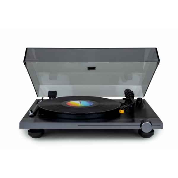 THOMSON TT700 - Giradischi in vinile Premium 33 e 45 Giri - Testina AT91 Audio Technica - Antiskating - Nero