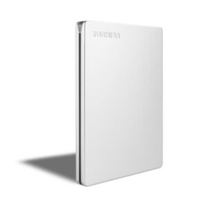 Disco rigido esterno - Toshiba - Canvio Slim - da 2 a - argento
