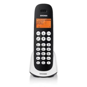 TELEFONO CORDLESS BRONDI ADARA 10273843 Nero DECT display alfanum. retroilluminato ID chiamate Vivavoce