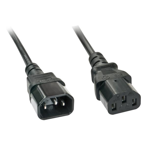 CAVO ALIMENTAZIONE LINDY PROLUNGA da IEC 320 C13 Femmina a IEC 320 C14 Maschio, 2mt