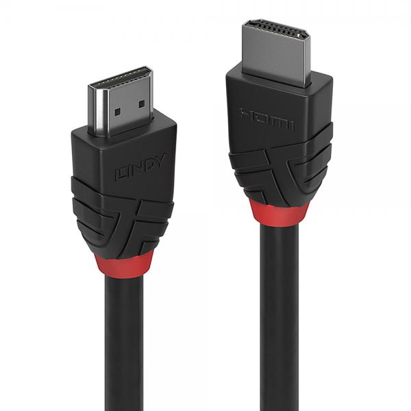 CAVO LINDY HDMI 2.0 TO HDMI, M/M, 2MT, High Speed "Black Line", 4K, NERO, 36472