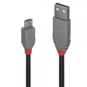 LINDY 1M USB 2.0 KABEL A / MICRO-B, ANTHRA