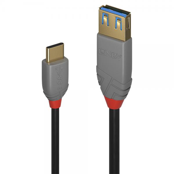 LINDY CAVO ADATTATORE USB 3.1 TIPO C/A ANTHRA LINE, 15CM
