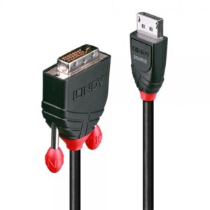 CAVO LINDY DISPLAYPORT TO DVI-D, M/M, 1MT, CONNETTORI DORATI, NERO, 41490
