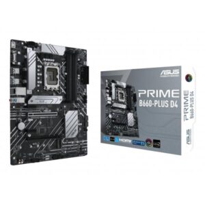 MB ASUS PRIME B660-PLUS D4 LGA1700 (ALDER LAKE) 4DDR4 VGA+HDMI+DP PCIE , 6*SATA,M.2 ATX