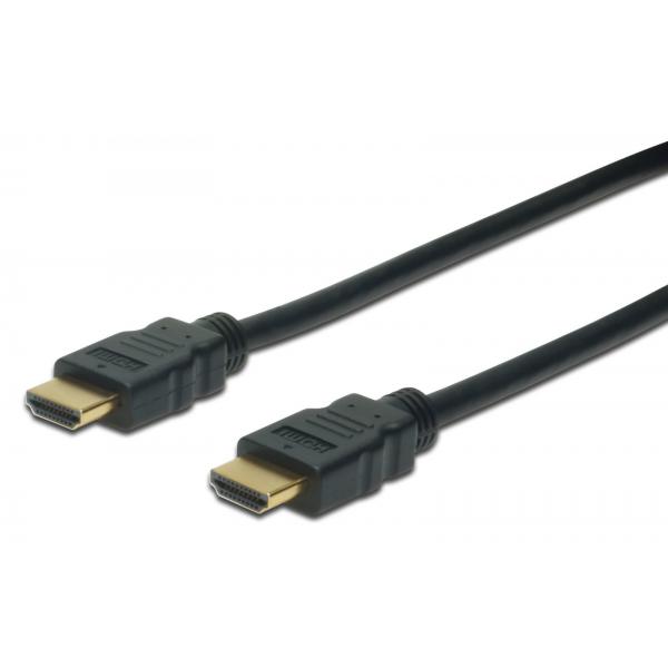 CAVO DIGITUS HDMI TO HDMI, M/M, 1MT, CONNETTORI DORATI, NERO, AK330107010S