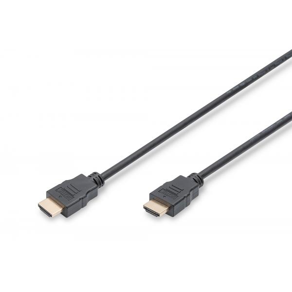 CAVO DIGITUS HDMI TO HDMI, M/M, 2MT, ETHERNET, DOPPIA SCHERMATURA, NERO, AK330114020S