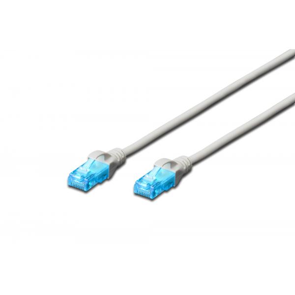 CAVO RETE DIGITUS CAT.5E UTP GRIGIO NON SCHERMATO 50cm