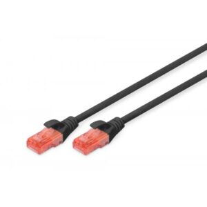 CAVO RETE DIGITUS UTP CAT. 6 NON SCHERMATO LSZH NERO 50cm