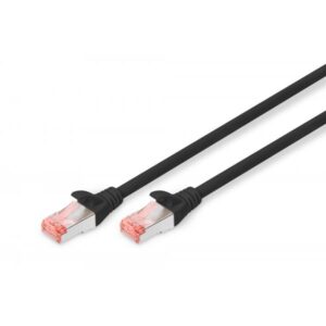 CAVO RETE DIGITUS CAT. 6 S-FTP DOPPIA SCHERMATURA LS0H COLORE NERO MT. 1