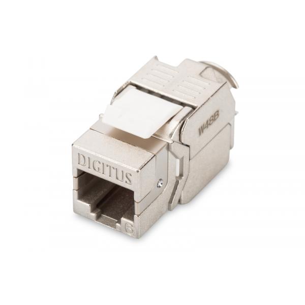 INSERTO JACK DIGITUS SCHERMATO RJ45 8 POLI CATEGORIA 6 TOOLFREE PER PLACCHE A MURO O PANNELLI PATCH CAT 6 - DN936121