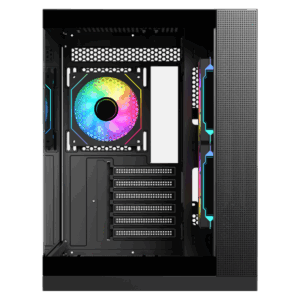 CASE ITEK CAVE DS GAMING TOWER, ATX, 3x12cm ARGB fan, 2xUSB3, TYPE-C,SYDE & FRONT PANEL TEMP GLASS - ITGCADCDSB