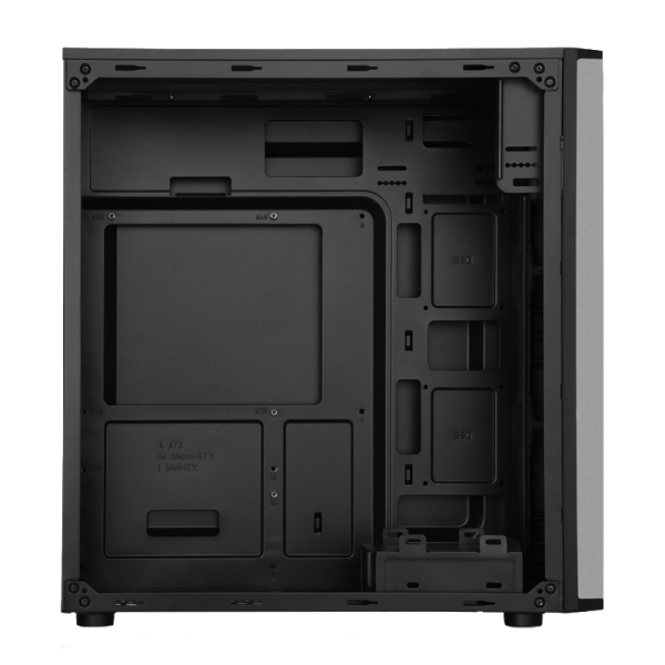 CASE ITEK M.TOWER PRIME DARK 500W - USB3.0 - Fan 2*12 cm RED 2x2.5"- 2x3.5" - ITOCPR10D Nero