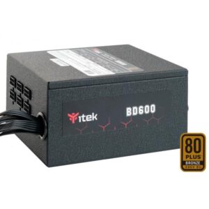 ALIMENTATORE ITEK BD600 600W ATX VENTOLA HTB 12CM - ACTIVE PFC - 80PLUS BRONZE, ITPSEBD600