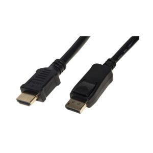 CAVO LINK DISPLAYPORT 1.2 TO HDMI 1.4, M/M, 1,8MT, 4Kx2K 30 HZ CONTATTI DORATI, NERO, LKCDPH18