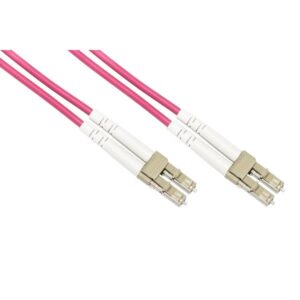 CAVO FIBRA OTTICA LC A LC MULTIMODE DUPLEX OM4 50/125 MT.1 LKLCLC4501