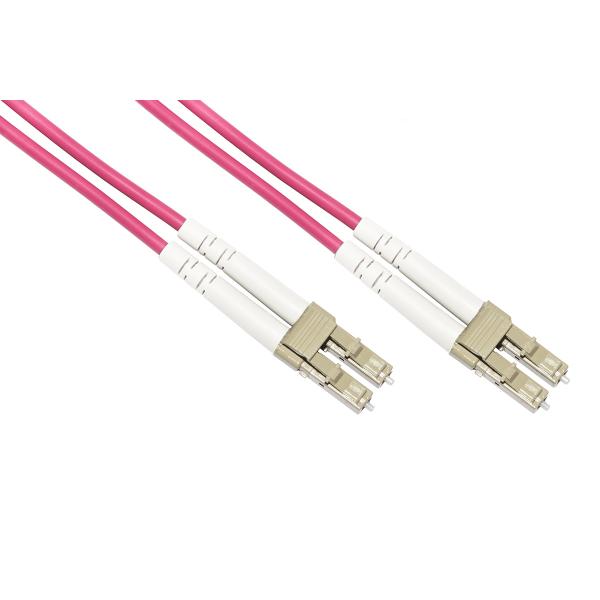 CAVO FIBRA OTTICA LC A LC MULTIMODE DUPLEX OM4 50/125 MT.1 LKLCLC4501