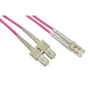 CAVO FIBRA OTTICA LC A SC MULTIMODE DUPLEX OM4 50/125 MT.1 LKLCSC4501
