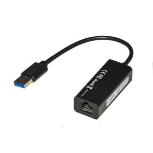 ADATTATORE LINK DA USB 3.0 "A" MASCHIO A RETE GIGABIT ETHERNET RJ45 8POLI - NERO LKMG02