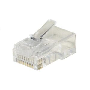 CONFEZIONE 100 CONNETTORI 8 POLI CAT 6 UTP NON SCHERMATO RJ45 PER CAVO SOLIDO LKPL86R