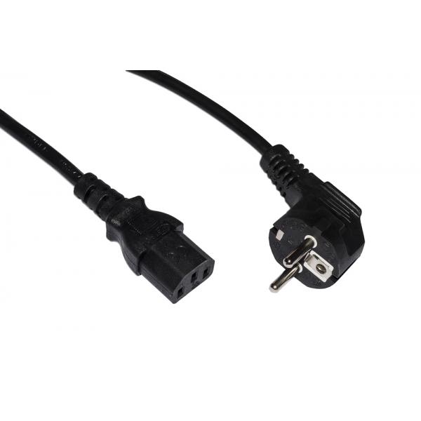 CAVO LINK ALIMENTAZIONE X PC/STAMPANTI SPINA SPINA TEDESCA (SCHUKO) 90 GRADI,1,8MT, 250 V PRESA IEC VDE,NERO, LKSK18