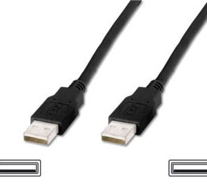 CAVO DIGITUS USB A 2.0 TO USB A, M/M, 1MT, NERO, LP496B