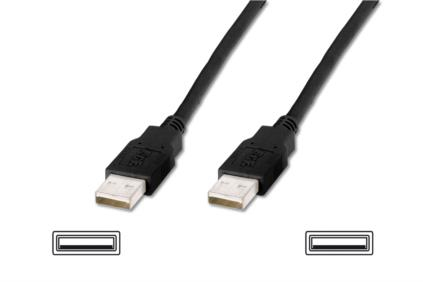CAVO DIGITUS USB A 2.0 TO USB A, M/M, 1MT, NERO, LP496B