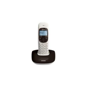 TELEFONO CORDLESS BRONDI NICE BICOLORE NERO/BIAN RUBRICA/ID CALL