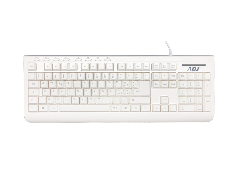TASTIERA USB MULTIMEDIA PURE TA108 WH 113 TASTI PLUG&PLAY ADJ